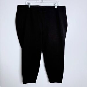 NWT Talbots Pull On Soho Legging Ponte Pants Ankle Zip In Black Size‎ 22W Petite